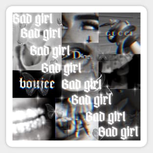 Bad girl y2k vibe collage ( Boujee baddie edition) Sticker